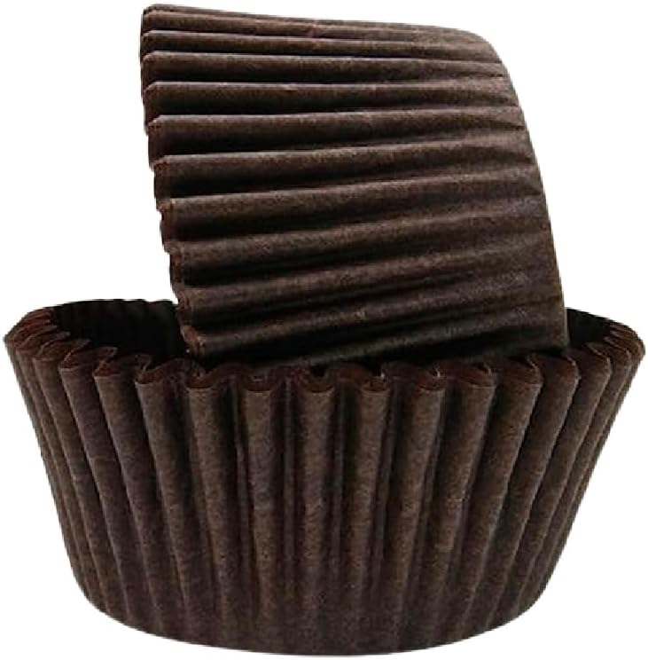 Regency Wraps Greaseproof Professional Grade Baking Cups, Pack of 40, Standard Liners, Brown Solid, for Cupcakes, Muffins, Candy, Non Stick