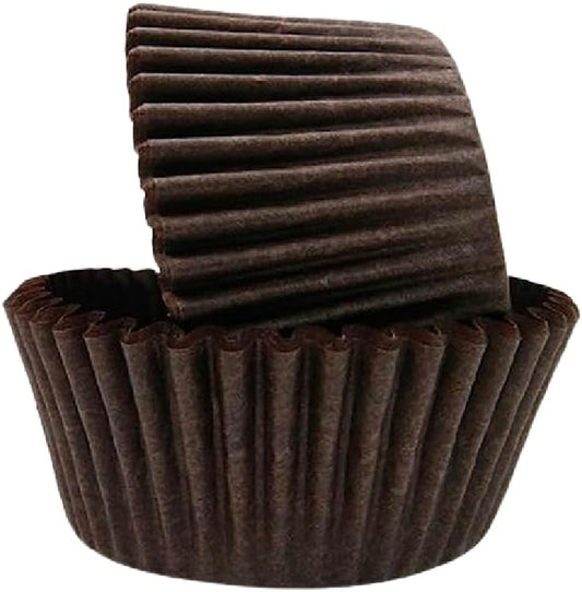 Regency Wraps Greaseproof Professional Grade Baking Cups, Pack of 40, Standard Liners, Brown Solid, for Cupcakes, Muffins, Candy, Non Stick