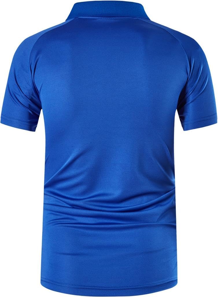 jeansian Men's Sport Outdoor Quick Dry Fit Short Sleeves Polo Tee Shirt Tshirt T-Shirt Tops Golf Tennis Bowling LSL195