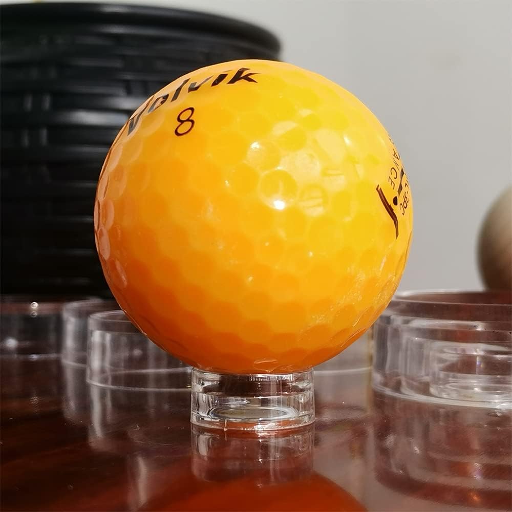 48pcs Clear Sphere Stand, Ball Stand Holder Rings - Round Acrylic Plastic Display for Golf, Baseball, Softball, Tennis, Spheres, Marbles, Collection - 3 Sizes