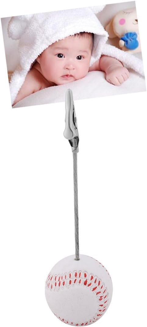 Xiaoyztan Baseball Clip for Table, Place Card Stand Holder, 5 Inch Height Memo Clip, Number Card Holder, Name Card Table Stand Decorations for Home Office Desk Sports Party Wedding Ceremony, 5 Pcs