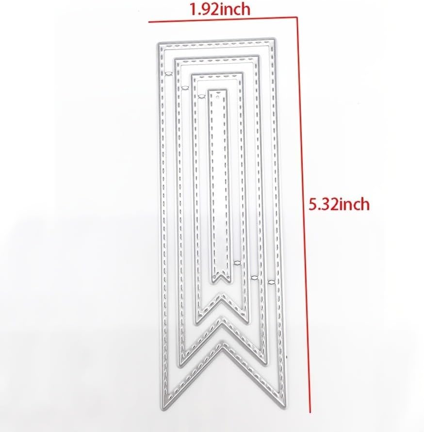 Lapoo Cutting Die for Scrapbooking, 3D Backgrounds Frame New Cutting Dies DIY Album Card Making Decor Paper Craft Metal Die Cuts Party Decorations (Multiple Tags 5.3 x 1.9 in)