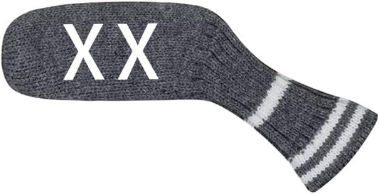 Scott Edward 1/7/10 Pcs Knitted Golf Club Head Covers for Irons Wedge Cuteness and Basically Socks Shape Washable Golf Club Head Protector on Classic Stripes Style，Double Sided Customization