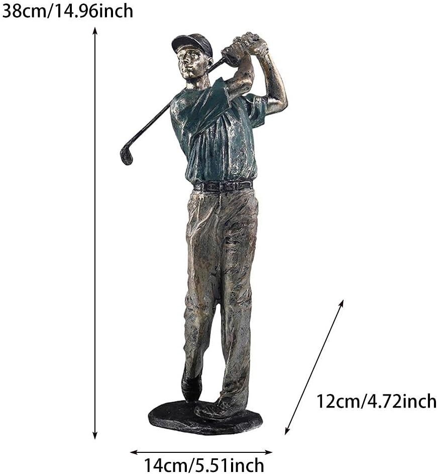 Golfer Statues, Luxury Character Figurine, Creative Modern Sport Statue Art Figurines, Nordic Crafts for Office Desk Living Room Home Decoration