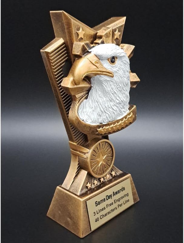 Champion V Sports Trophy Award with Custom Engraving – Recognition Trophy for Kids and Adults Team Awards for Competitions School Sports Student Athletes MVPs Tournaments and Celebrations