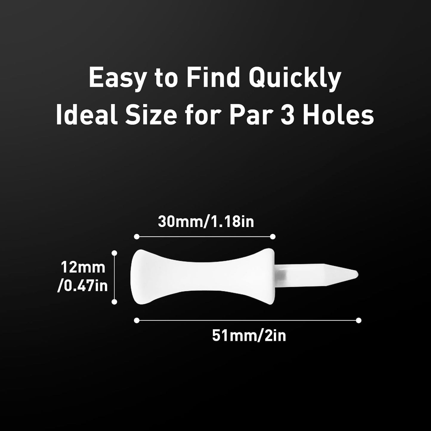 FINGER TEN Plastic Golf Castle Tees Step Down Unbreakable Mixed or Same Height Value 100 Count, 2 3/4, 2 1/4, 2, 1 3/4, 1 1/2 Inch Length Colorful for Practice