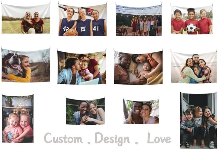 JINJUREN Custom Tapestry Upload Images Banners and Signs Customize For Bedroom 51 * 61inch Vertical