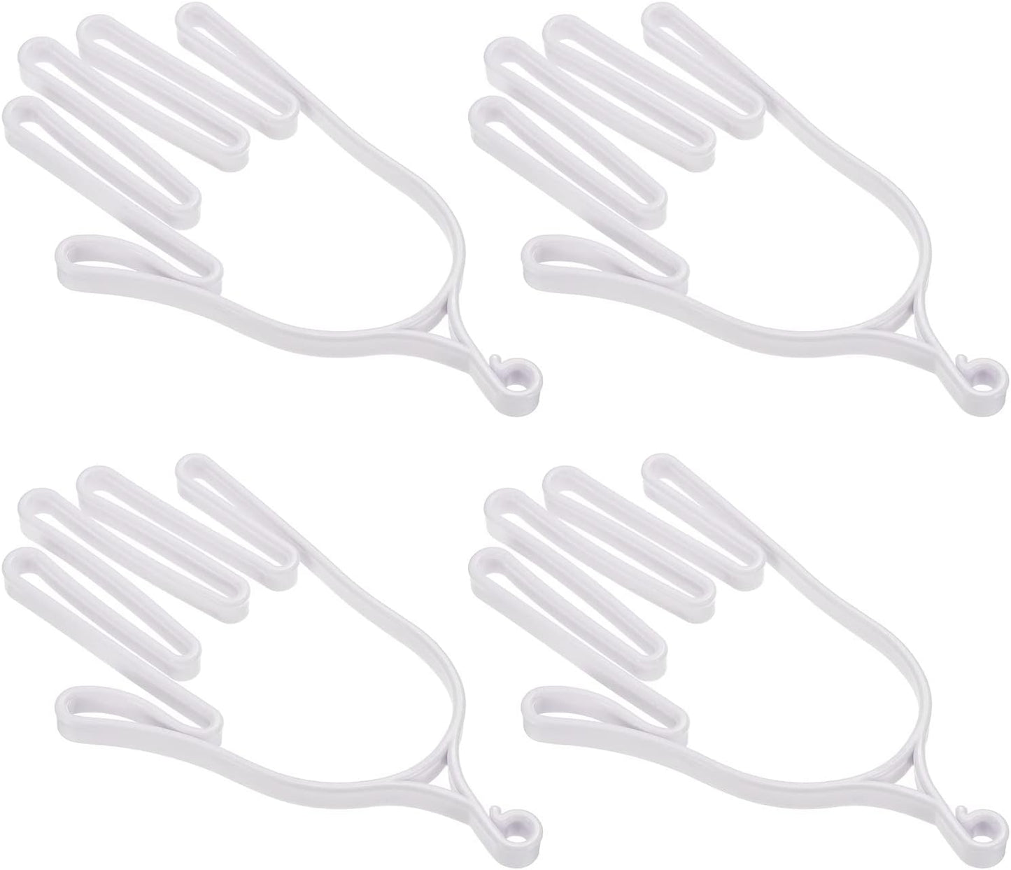 PATIKIL Golf Gloves Stretcher, 4 Pack Plastic Keeper Support Rack Holder Dryer Hanger Frame for Sports Gloves Maintenance, White