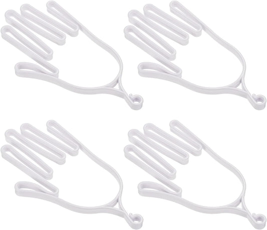 PATIKIL Golf Gloves Stretcher, 4 Pack Plastic Keeper Support Rack Holder Dryer Hanger Frame for Sports Gloves Maintenance, White