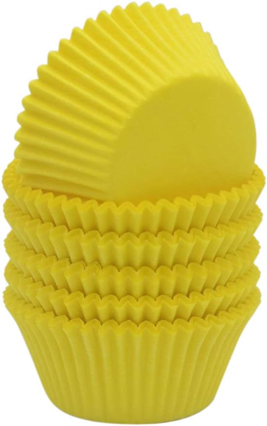 Yellow Cupcake Liners Greaseproof Paper Standard Baking Cups for Party and More, 150-Count