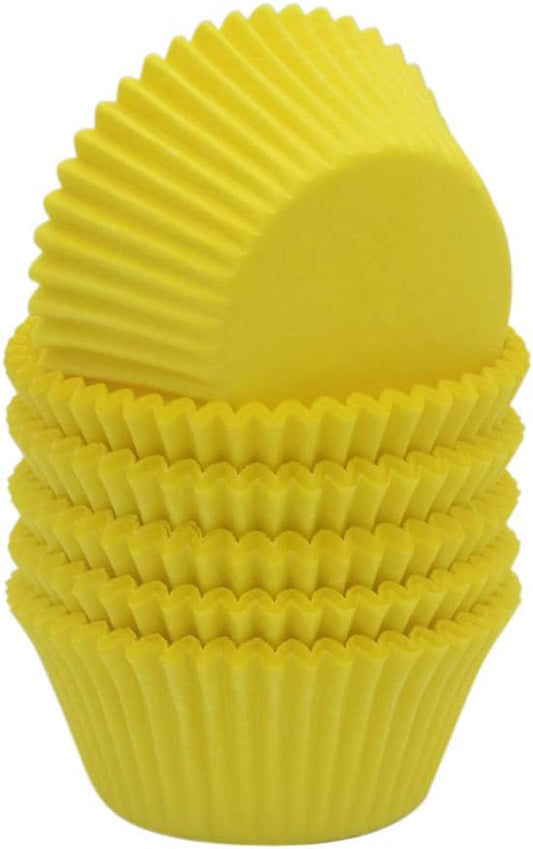 Yellow Cupcake Liners Greaseproof Paper Standard Baking Cups for Party and More, 150-Count