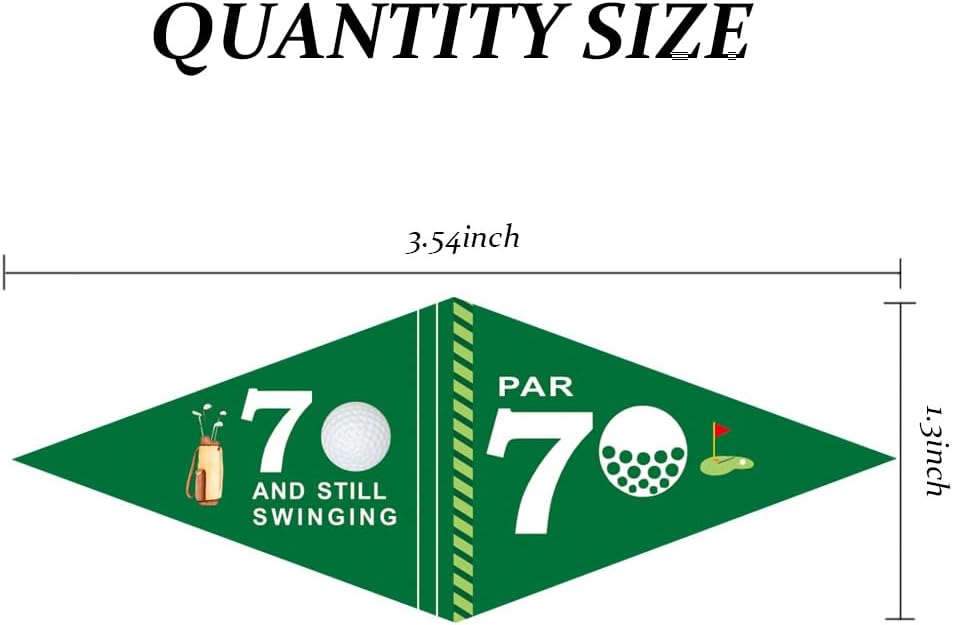 Golf Themed Toothpick Flags, 20 PCS Par 70 And Still Swinging Birthday Golf Cocktail Picks Mini Stick Cupcake Toppers Flags for Par 70 Golf 70th Birthday Party Food Bar Decorations (Par 70)