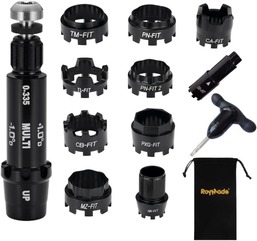 ROYMADE All FIT Golf Adapter Sleeve Compatible with Ping/Taylormade/Callaway/Titleist/Mizuno/Nike/Cobra and PXG, You can Change Different Golf Heads by 9Rings and Adjustable Wrench