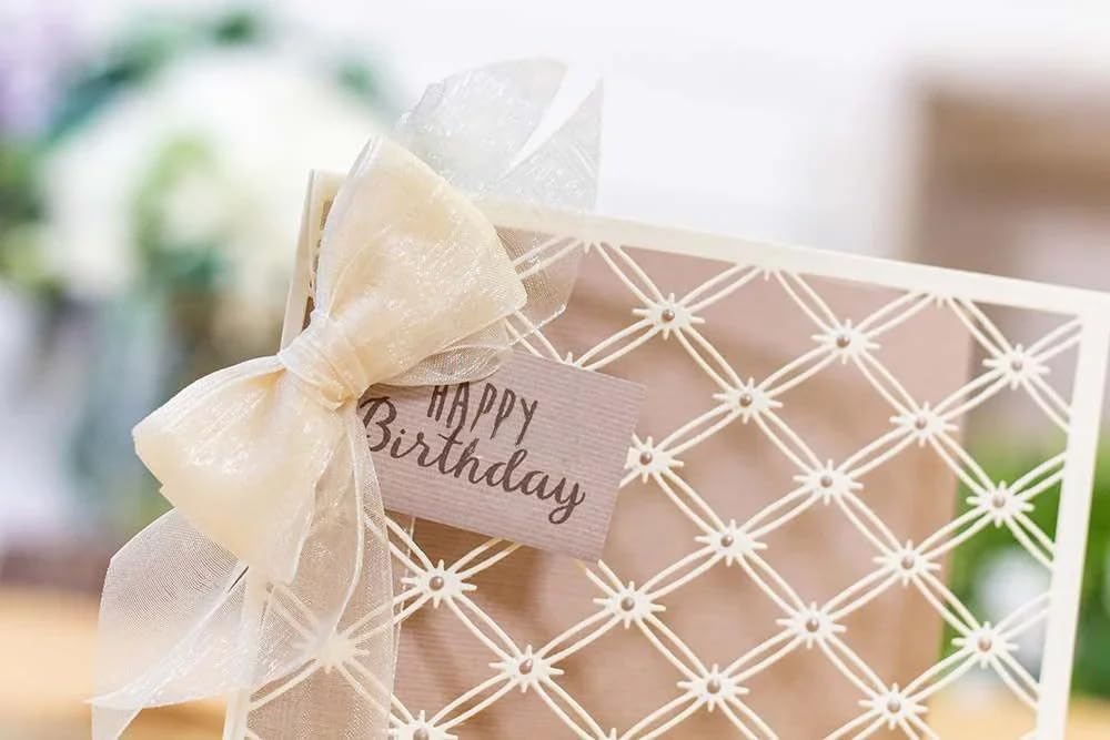 Lapoo 3D Backgrounds Frame Metal Cutting Die for Scrapbooking, New Cutting Dies DIY Album Card Making Decor Paper Craft Metal Die Cuts Party Wedding Decorations (Diamond Box a 5.8 x 4.1 in)