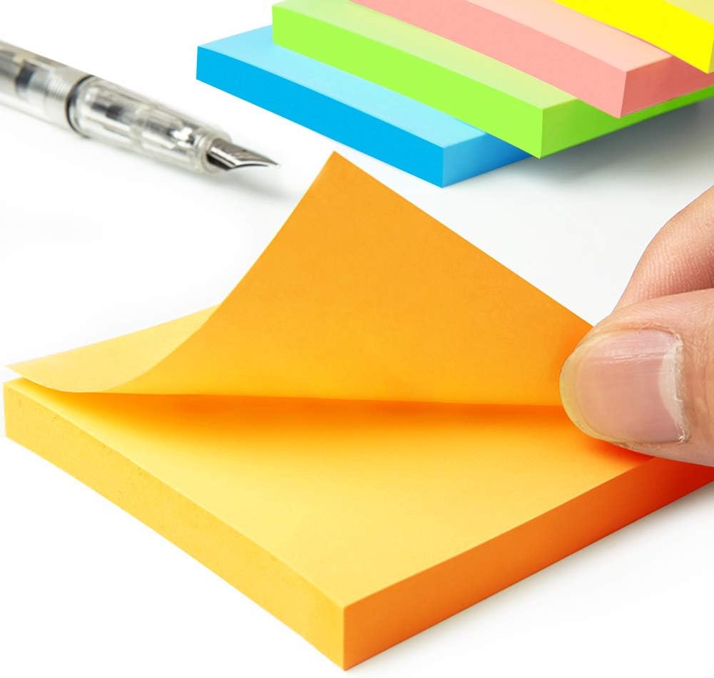 24 Pads Pop Up Sticky Notes 3x3 Refills Bright Colors Self-Stick Notes Pads Super Adhesive Sticky Notes Great Value Pack