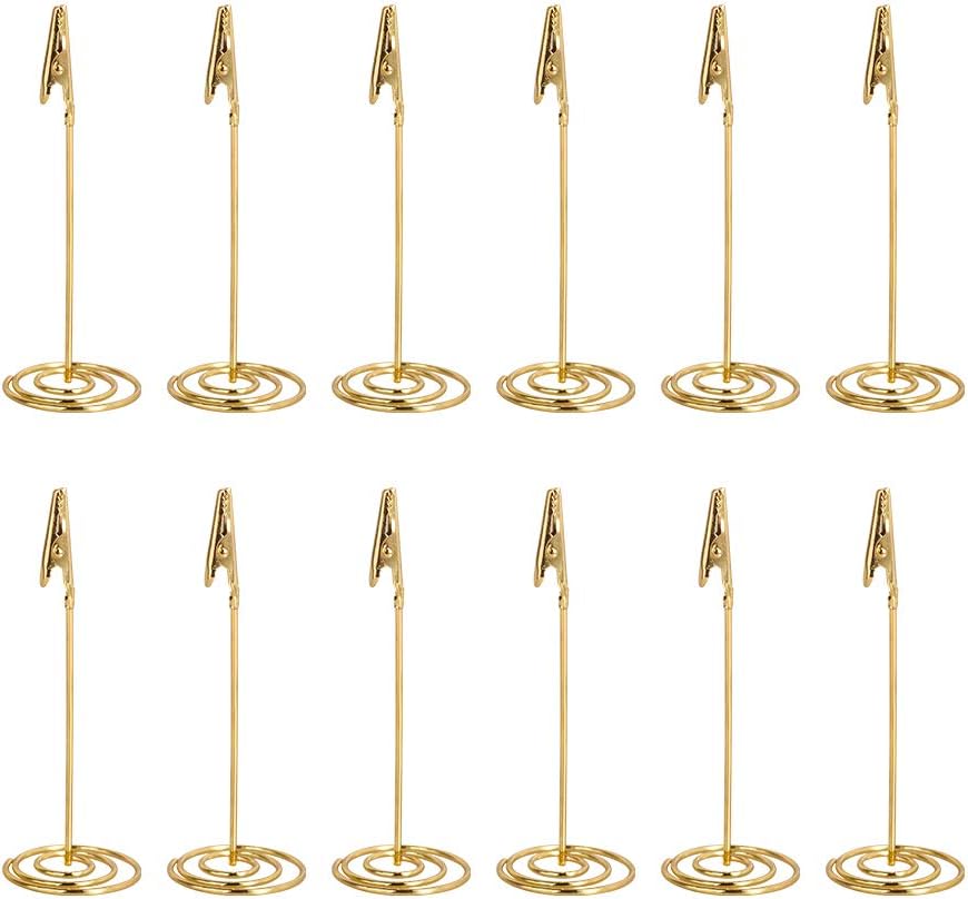 Artliving 12pcs Place Card Holder Memo Holder Clip Photo Holder Table Number Holder