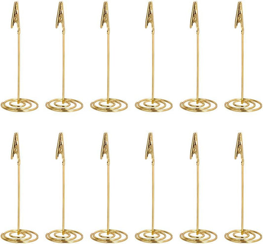Artliving 12pcs Place Card Holder Memo Holder Clip Photo Holder Table Number Holder