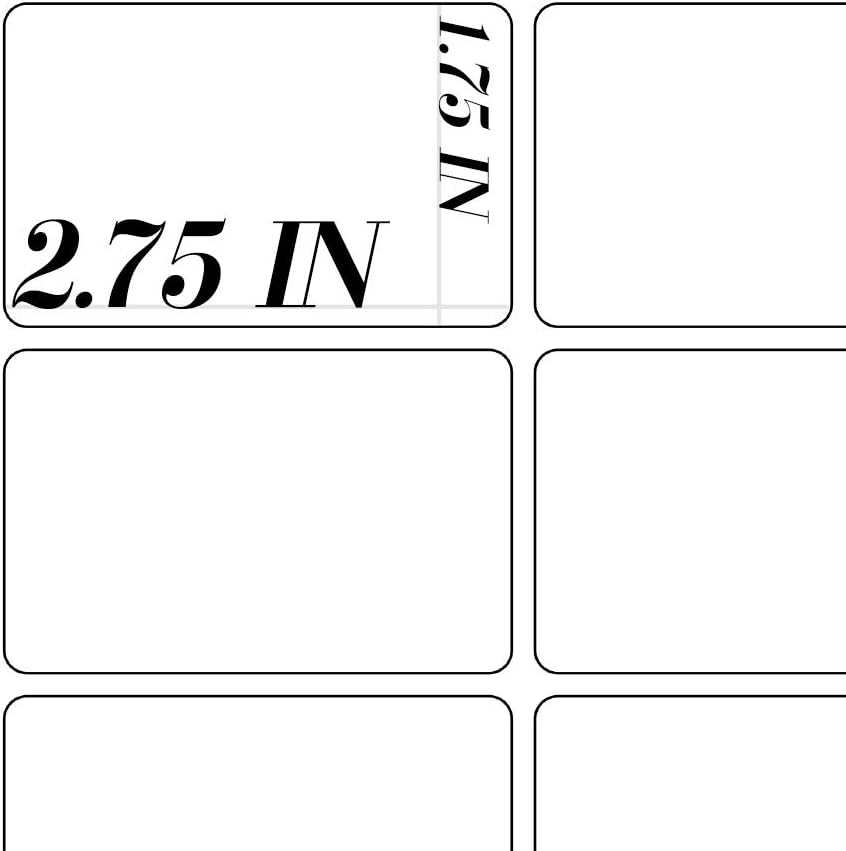 120 Labels for 4 oz Jars, 1.75 in. x 2.75 in. (White Waterproof Vinyl (Inkjet only))