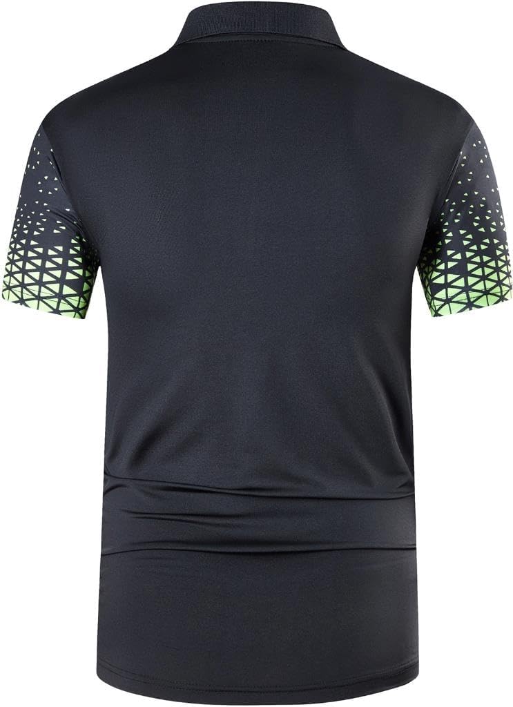 jeansian Men's Sport Outdoor Quick Dry Fit Short Sleeves Polo Tee Shirt Tshirt T-Shirt Tops Golf Tennis Bowling LSL195