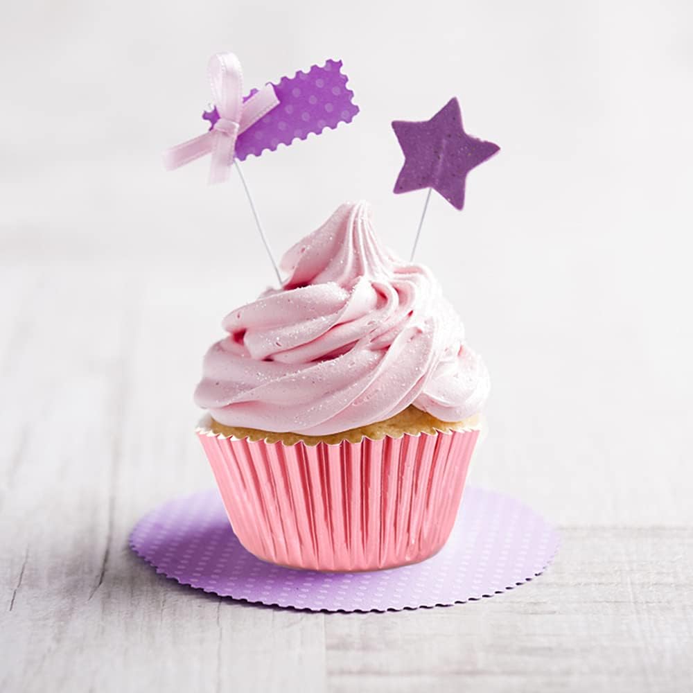 Rose Gold Cupcake Liners for Baking,GOLF 500 Pack Standard Size Red Foil Cupcake Liners Wrappers Metallic Baking Cups,Muffin Paper Cases
