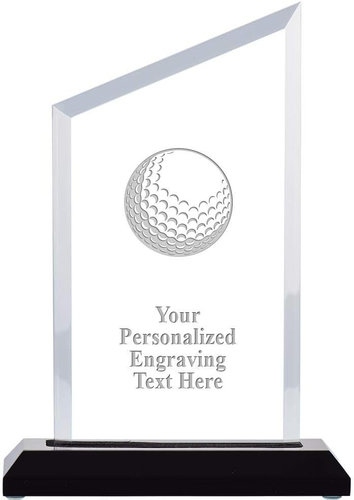 Crown Awards Personalized Acrylic Trophy, 6" Engraved Incline Slant Acrylic Award