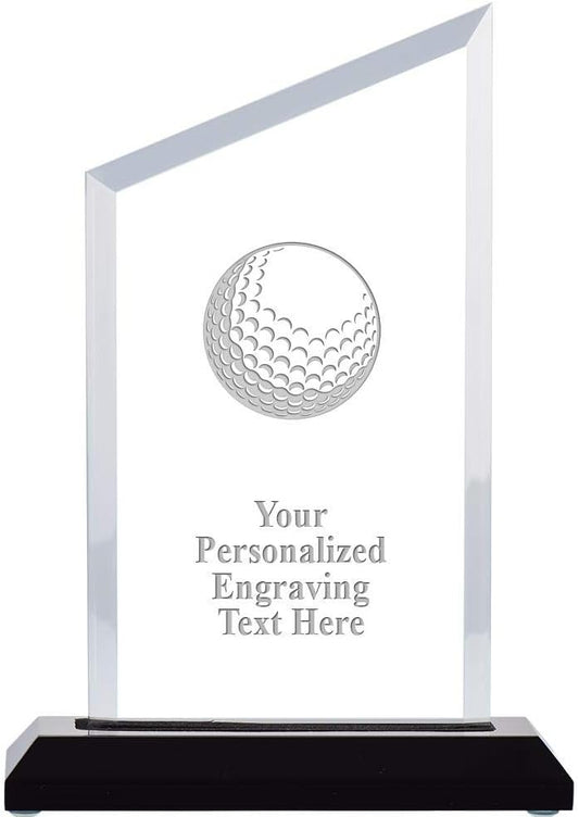 Crown Awards Personalized Acrylic Trophy, 6" Engraved Incline Slant Acrylic Award