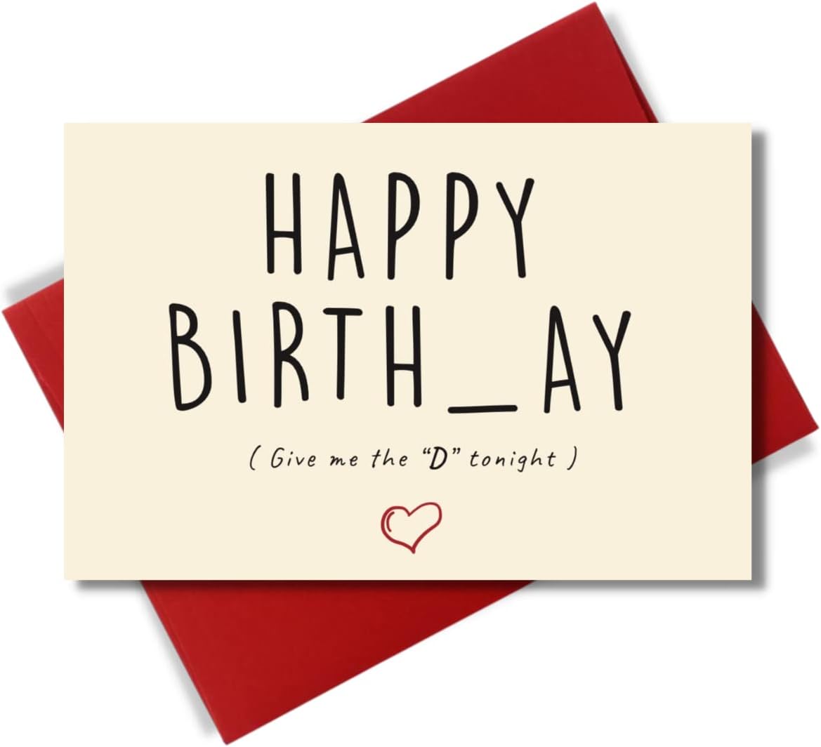 Cheerin Happy Birthday Card for Him - Funny Birthday Card for Men - Humourous Greeting Card - Hilarious Gag Gift for Boyfriend Fiance Husband