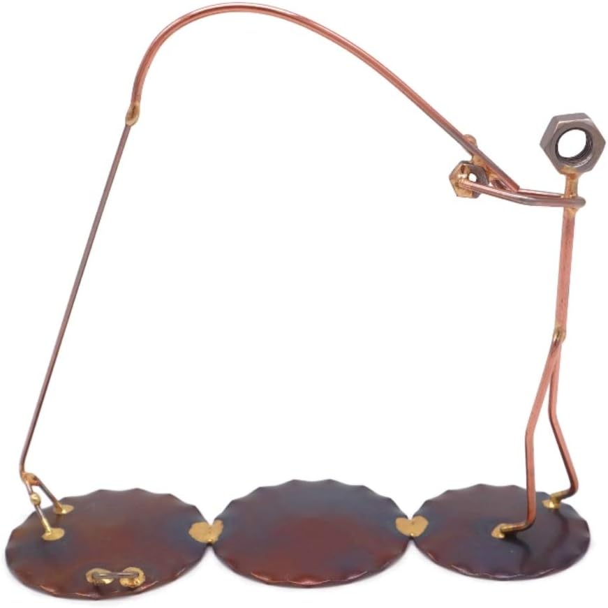 Fisherman with Fish On Collectible Handmade Metal Art Figurine, Desk Accessories, Trophy, Boss Gift, Office Décor, Outdoor Sports, Fishing