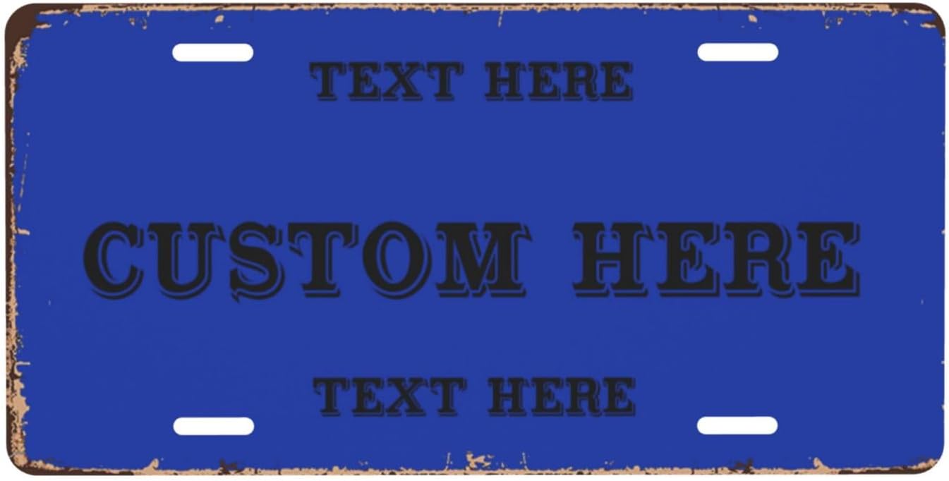 Custom Personalized Text Image Photo Design Customized Tag Aluminum License Plates for Front of Car 6x12 Inch-10