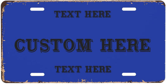 Custom Personalized Text Image Photo Design Customized Tag Aluminum License Plates for Front of Car 6x12 Inch-10