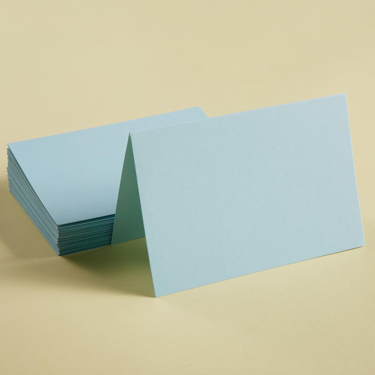 50 Pack Blank Cards Folded Cardstock Thank You Blank Greeting Cards for Invitations, Wedding, Greeting Cards, All Occasion DIY (Light Blue, 4x6)