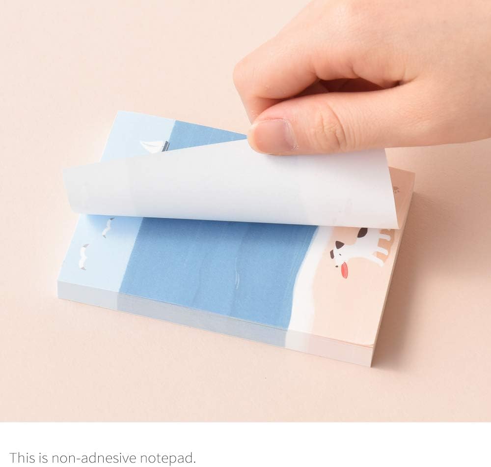 Monolike Memopad Playing Days design SET - 4 Packs, 4 Different Designs, 100 Sheets Per Pad, Total 400 Sheets, Note pads, Writing pads