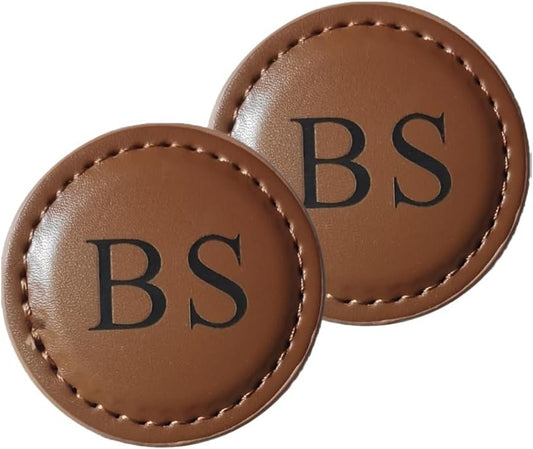 Personalized Golf Ball Markers, (Set of 2) Custom Magnetic Leather Golf Markers, Gift for Men Dad Husband