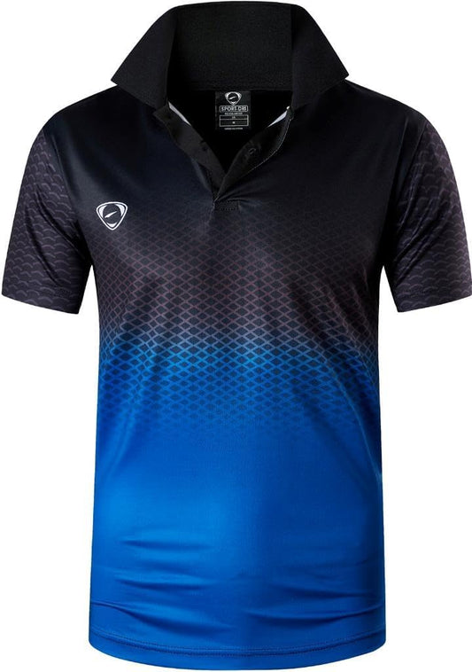 jeansian Men's Sport Outdoor Quick Dry Fit Short Sleeves Polo Tee Shirt Tshirt T-Shirt Tops Golf Tennis Bowling LSL195