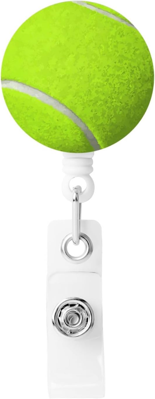 Tennis Badge Reels Retractable Badge Holder with Clip for Id Name Tag Office Worker Student Teacher Nurses Doctor