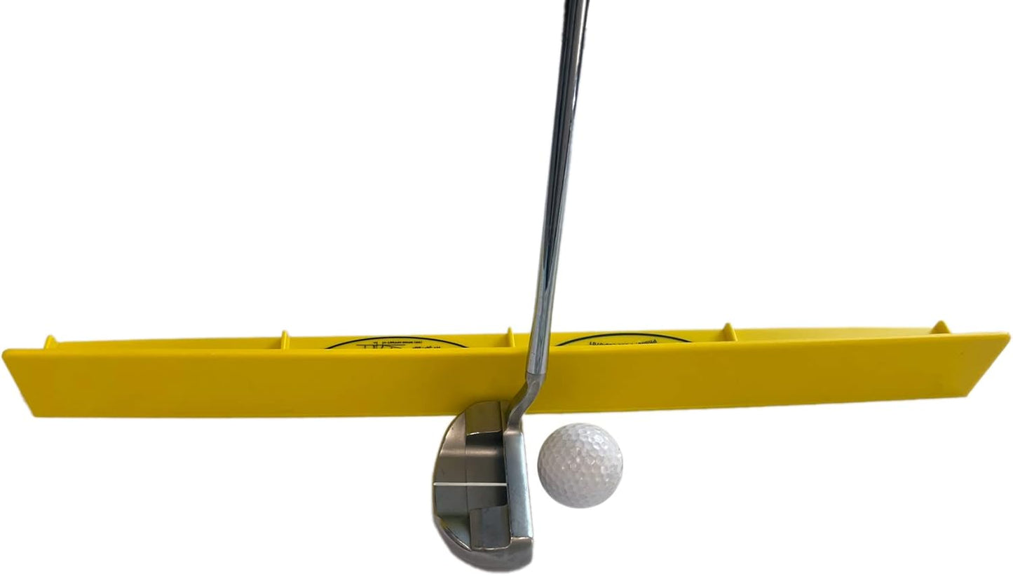 The Putting Arc - MS3 Model - Golf Training Aid Used to Perfect Your Putting and Reduce Your Score! - Practice and Master Your Putting Fundamentals! - Golden Yellow