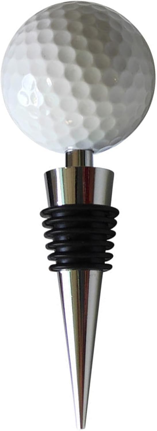 Golf Ball Wine Stopper, Funny Golf Club Beverage Bottle Stoppers, Golf Home Wine Top Decor, Golf Barware, Gift for Wine Lover & Golf Lover