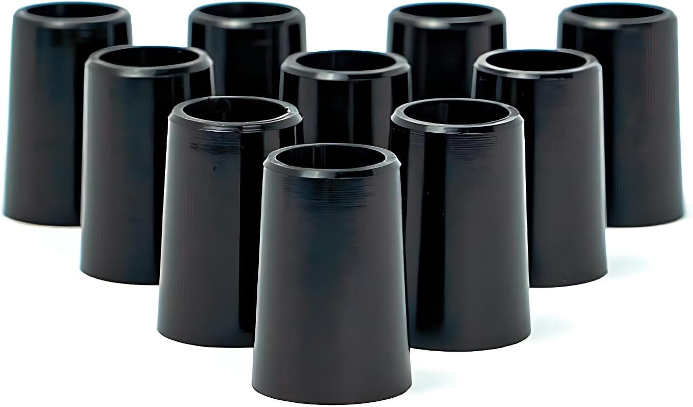 The Golfer's Workshop .355" Taper Tip Black Golf Club Ferrules | Durable Black Plastic, Fits Steel & Graphite Shafts | Easy DIY Installation, Sleek Professional Finish