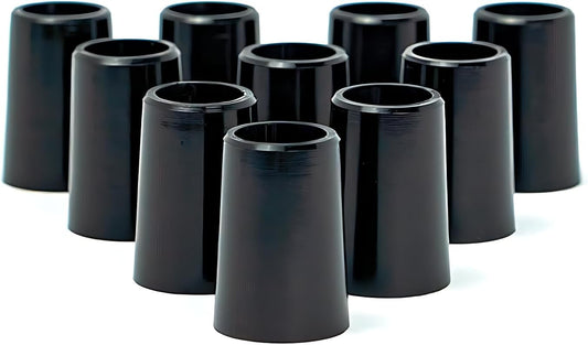 The Golfer's Workshop .355" Taper Tip Black Golf Club Ferrules | Durable Black Plastic, Fits Steel & Graphite Shafts | Easy DIY Installation, Sleek Professional Finish