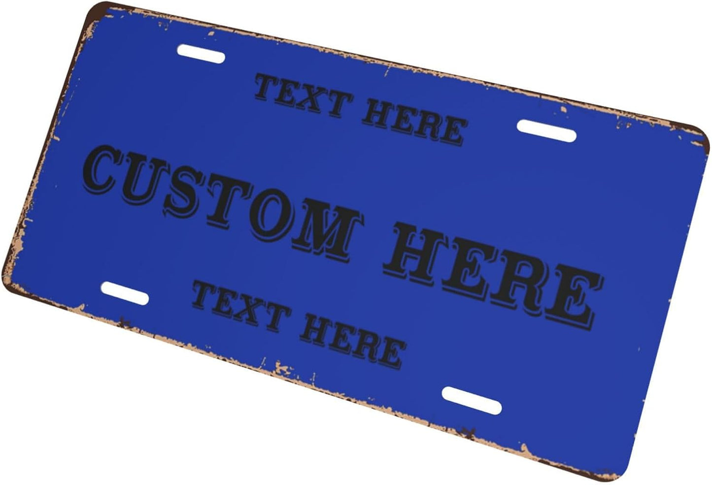 Custom Personalized Text Image Photo Design Customized Tag Aluminum License Plates for Front of Car 6x12 Inch-10