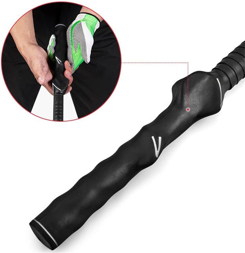 Golf Swing Trainer, Golf Swing Trainer Aids Set, Distance Rope Improve Swing Speed Lagging Rhythm, Golf Warm-Up Stick for Strength & Tempo Training Arm Band for Golf Beginner Black