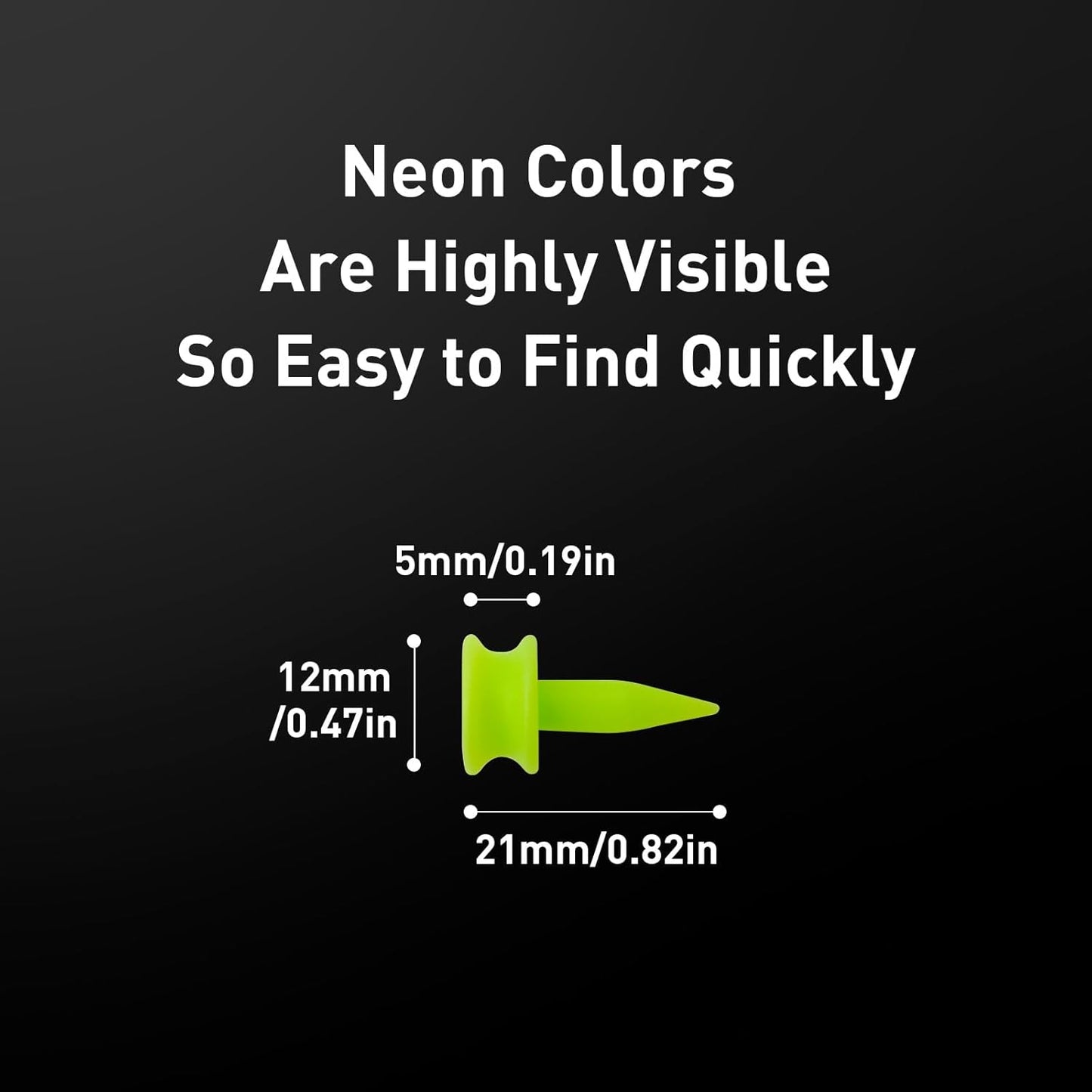 Plastic Golf Castle Tees Step Down Value 200 Count, Unbreakable Mixed or Same Height 1, 1 1/4, 2 3/4, 2 1/4, 2, 1 3/4, 1 1/2 Inch Length Colorful Pack for Practice