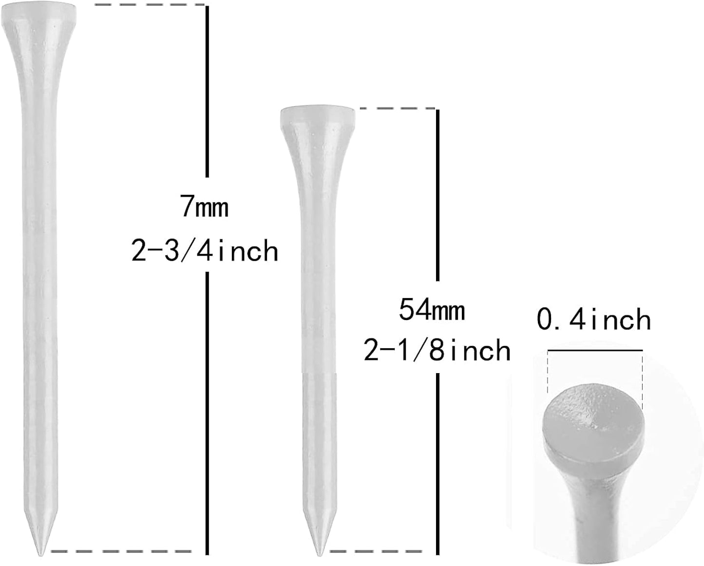 Professional Wooden Golf Tees 2 3/4 inch Tee Pack of 100 Golf Tee