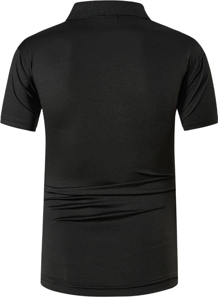 jeansian Men's Sport Outdoor Quick Dry Fit Short Sleeves Polo Tee Shirt Tshirt T-Shirt Tops Golf Tennis Bowling LSL195