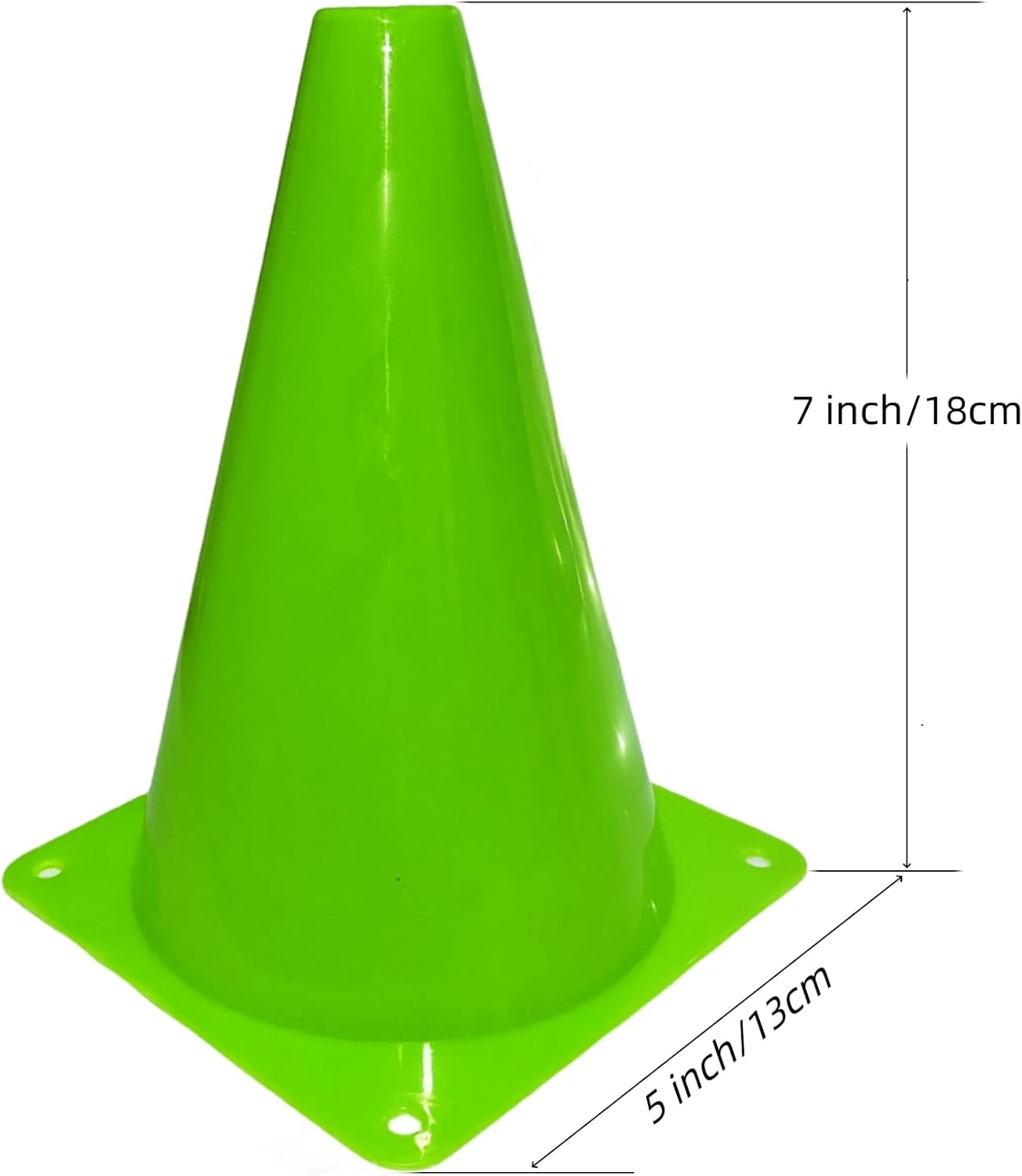 24 Pcs 7 Inch Plastic Traffic Cones, Basketball Football Drills, Skating, Sport Training Agility Markers, Indoor Outdoor Games, Multicolor