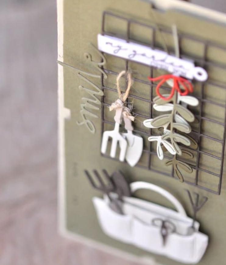 Lapoo Cutting Die for Scrapbooking, 3D Backgrounds Frame New Cutting Dies DIY Album Card Making Decor Paper Craft Metal Die Cuts Party Decorations (Kits 3 x 2.9 in)