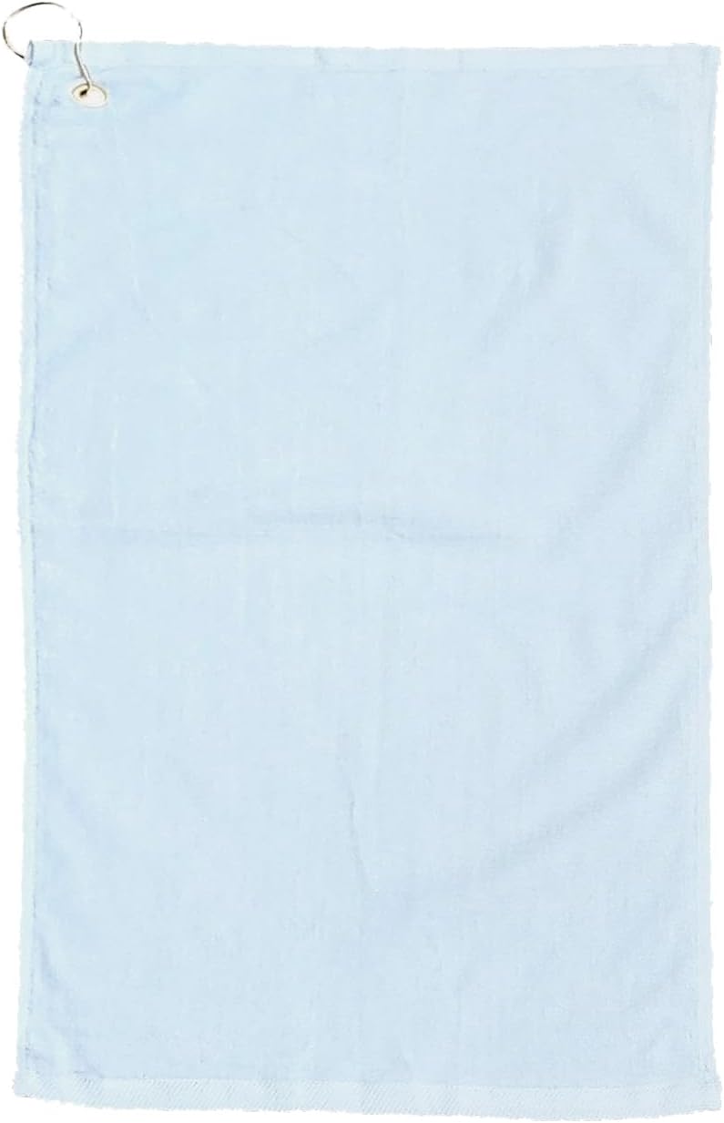 Cotton Golf Bag Towel with Clip (Sky Blue)