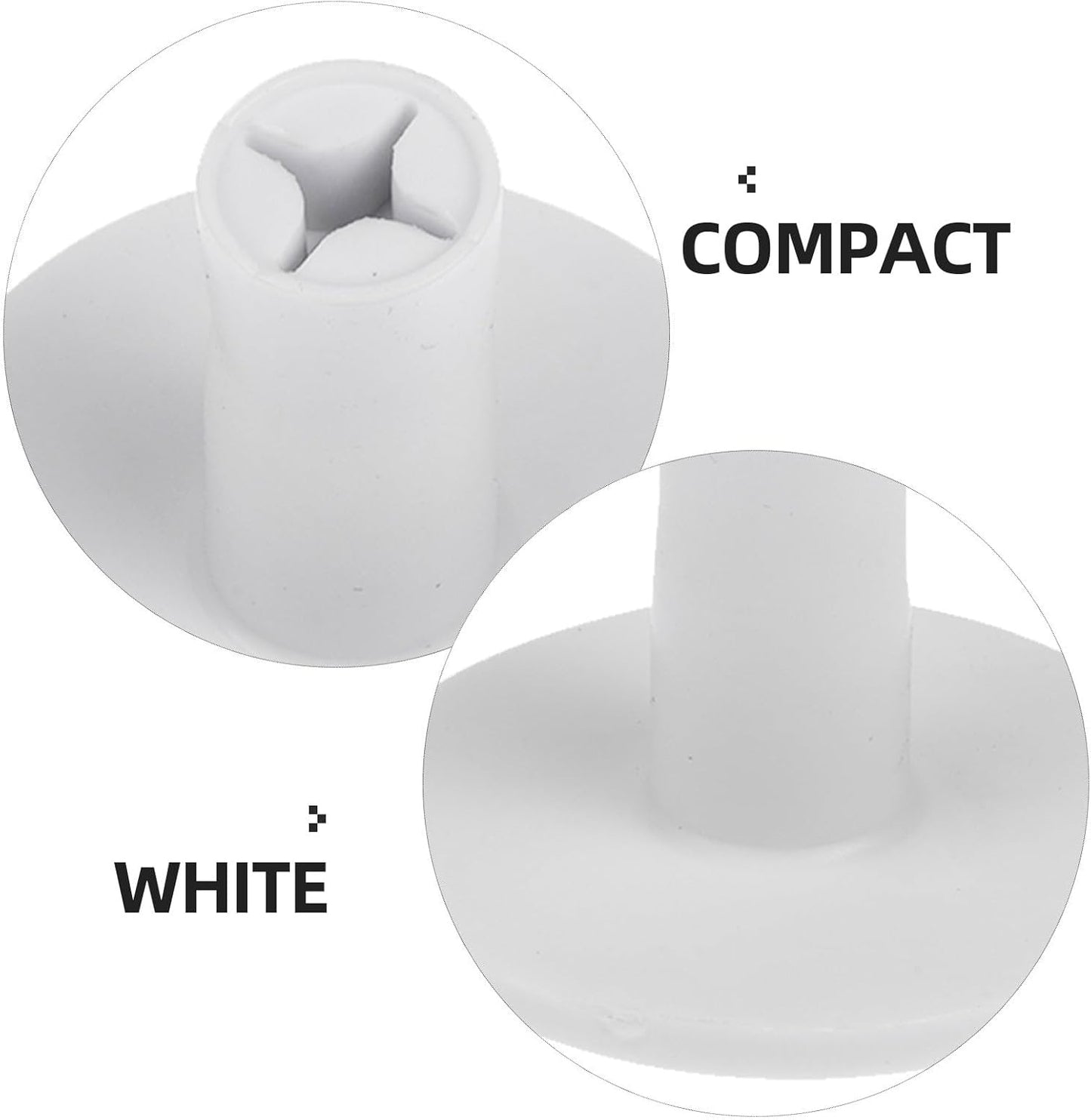 8pcs Rubber Golf Tees: 38mm White Stable Holder for Range Training - Excellent Durability and Stability Rubber Tees - Golf Hitting Practice Equipment