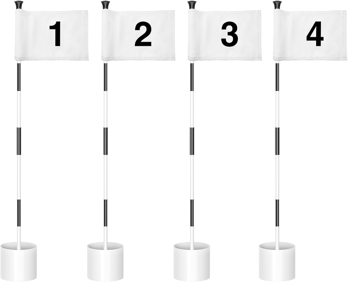 KINGTOP Golf Flagstick Mini, Putting Green Flag for Yard, All 3 Feet, Double-Sided Numbered Golf Flags, Golf Pin Flag Hole Cup Set, Portable 2-Section Design, Gifts Idea