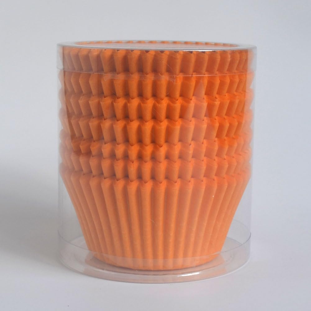 Orange Cupcake Liners Greaseproof Paper Standard Baking Cups for Party and More, 150-Count
